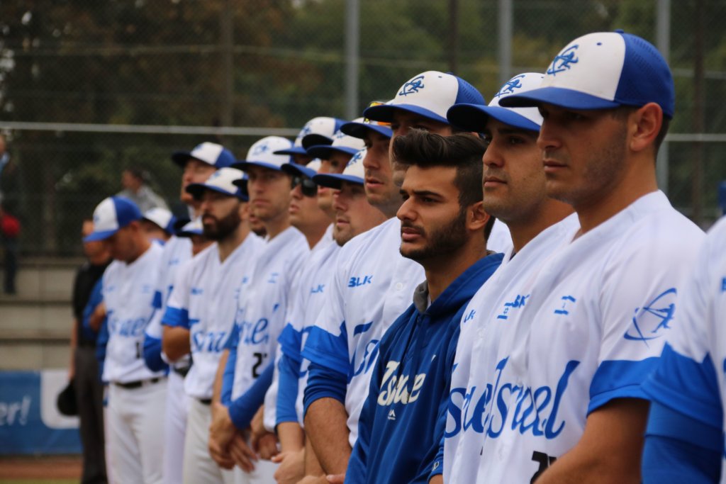 Team Israel, now headed to the 2020 Tokyo Olympics, at the quarter finals. Photo by Margo Sugarman.