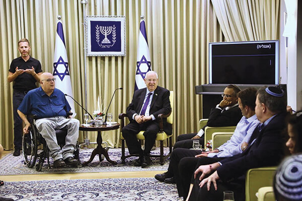 President Rivlin welcomes his guests from NYC
