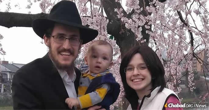 Rabbi Dovid Posner will be performing shechita to help provide kosher meat for visitors. He and his wife, Chaya Mushka, arrived in Japan last year just as the island erupted with pink cherry blossoms.
