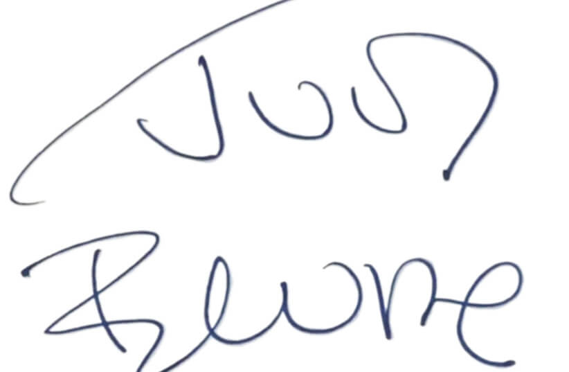 Judy Blume's signature.